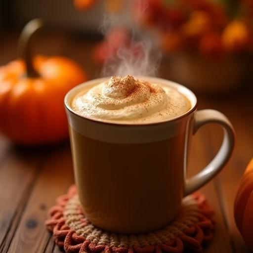 En varm og innbydende høstdrikk i en kopp.